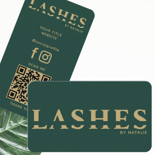 Custom Lash Extension Technician Cool QR Code Business Card