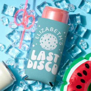 Custom Last Disco Bachelorette Disco Ball Seltzer Can Cooler
