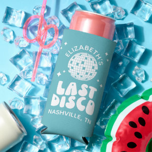 Custom Last Disco Dancing Queen Bachelorette Seltzer Can Cooler
