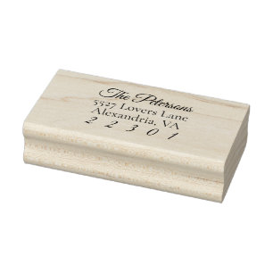 Custom Last Name Return Address Rubber Stamp