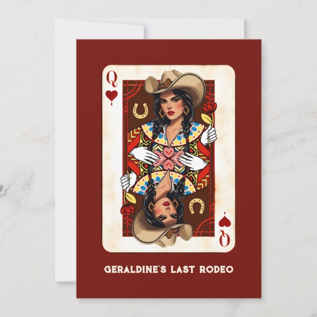 Custom Last Rodeo Midwest Queen of Hearts Card (Front)