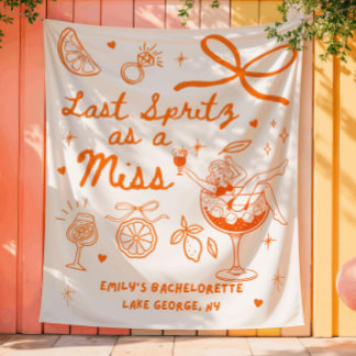 Custom Last Spritz as a Miss Bachelorette Party We Tapestry
