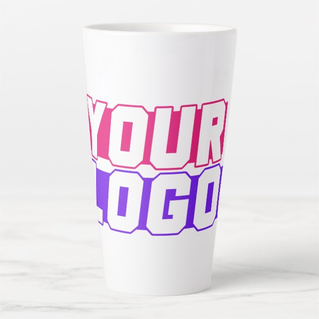 Custom Latte Coffee Cup - Add Your logo (Front)