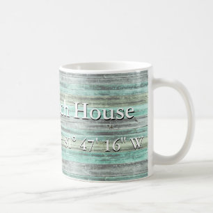 Custom Lattitude And Longitude Coastal Decor Coffee Mug