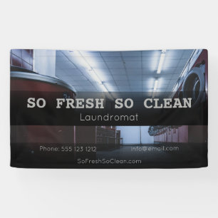 Custom Laundromat Business Banner