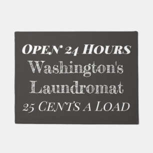 Custom Laundry Room Chalkboard Laundromat Rug Gift