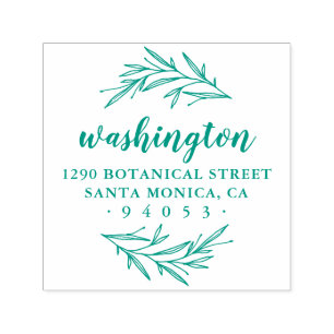 Custom Laurel Branch Return Address Self-inking Stamp