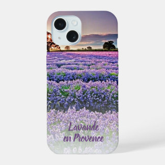 Custom Lavande En Provence Sunset Photography Art iPhone 15 Case