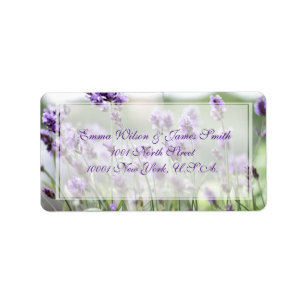 Custom Lavender Bohemian Wedding Address Labels