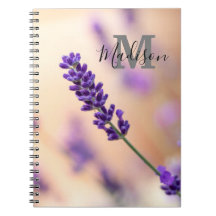 Custom Lavender Monogram Name Journal Notebook