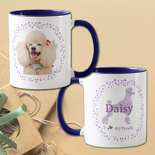 Custom Lavender Poodle Mug Photo Personalised