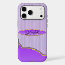 Custom Lavender Stripes iPhone XS Max Case
