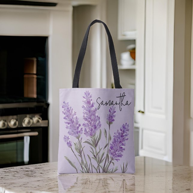 Custom Lavender Tote Bag for Mum, Mothers day Gift (teacher gift bag, bridesmaid tote, bachelorette party bag, bridesmaid proposal gift, graduation gift)