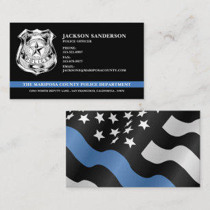 Custom Law Enforcement Logo Police Department Business Card
