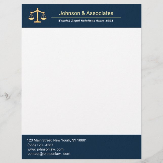 Custom Law Firm  Custom Letterhead (Front)