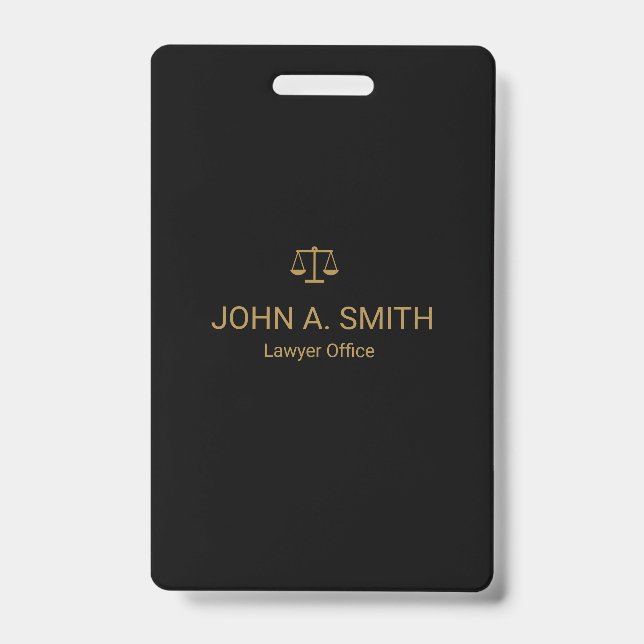 Custom Law Firm  ID Badge (Front)