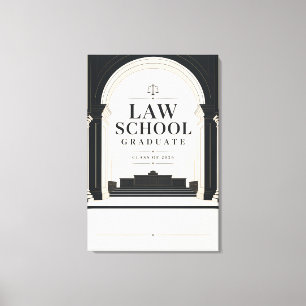 Custom Law School Graduate 2026 Courtroom Canvas Print
