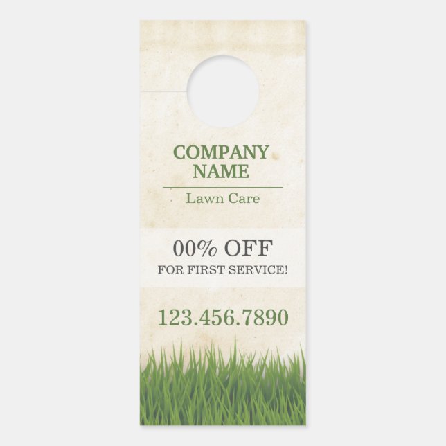 Custom Lawn Care Door Hanger (Front)