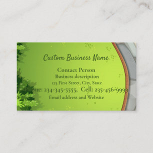 Custom Lawn Landscape  Business Card Magnet