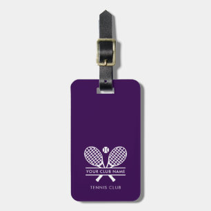 Custom Lawn Tennis Country Club Rackets Motif Luggage Tag