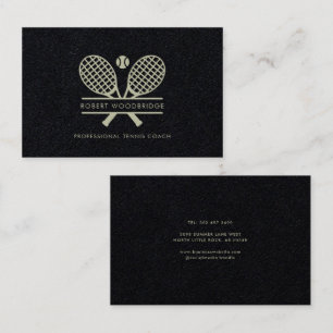 Custom Lawn Tennis Sports Club Name and Coach Business Card
