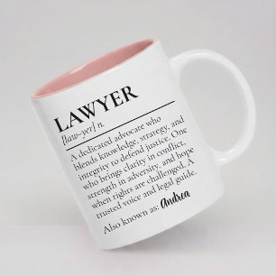 Custom lawyer definition gift mug for attorneys