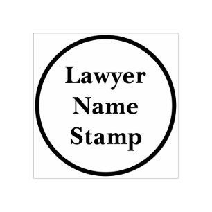 Custom Lawyer Name Stamp – Round Professional Desi