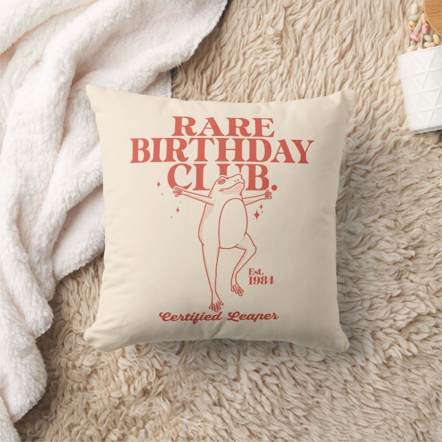 Custom Leap Year Frog Leaper Rare Birthday Club  Cushion (Blanket)