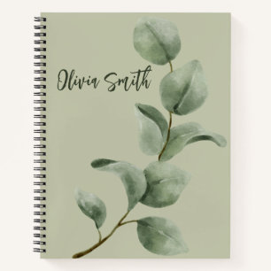 Custom Leaves Notebook with Motivational Quote