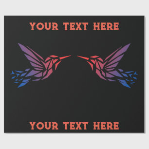 Custom Left Right bird image or Photo Wrapping  Paper