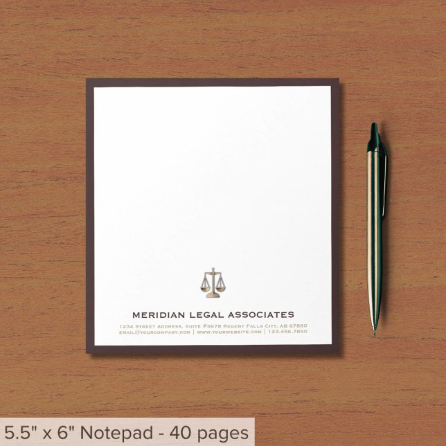 Custom Legal Notepad with Logo (Creator Uploaded)