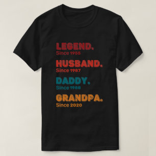 Custom Legend Husband Daddy Grandpa Personalised  T-Shirt