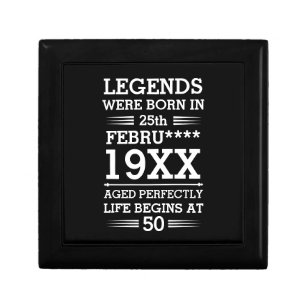 Custom Legends Were Born in Date Month Year Age Gift Box