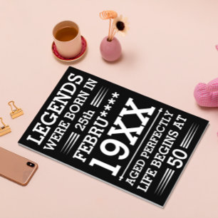 Custom Legends Were Born in Date Month Year Age Guest Book