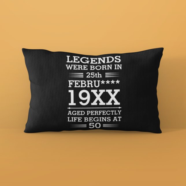 Custom Legends Were Born in Date Month Year Age Pillowcase (Creator Uploaded)