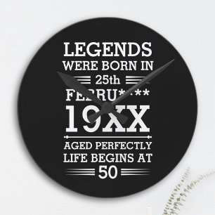 Custom Legends Were Born in Date Month Year Age Round Clock