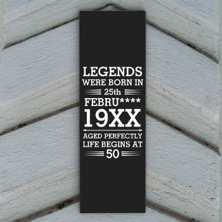 Custom Legends Were Born in Date Month Year Age Yoga Mat