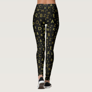 Custom Leggings coloured letters from coloured shi