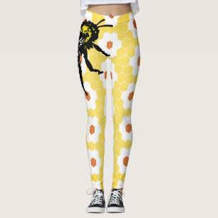 Custom Leggings HONEYCOMB & BEE