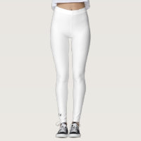 Custom Leggings WHITE WITH MONOGRAM
