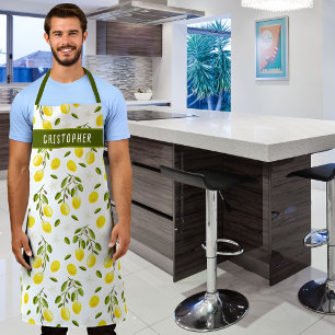Custom Lemon Citrus Yellow, Kitchen Apron