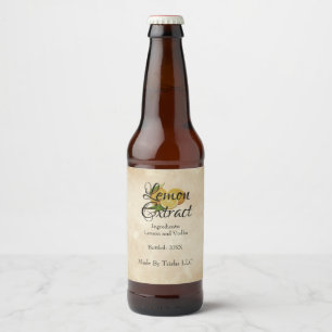 Custom Lemon Extract Oil Label