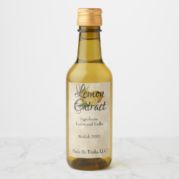 Custom Lemon Extract Oil Label Small Business