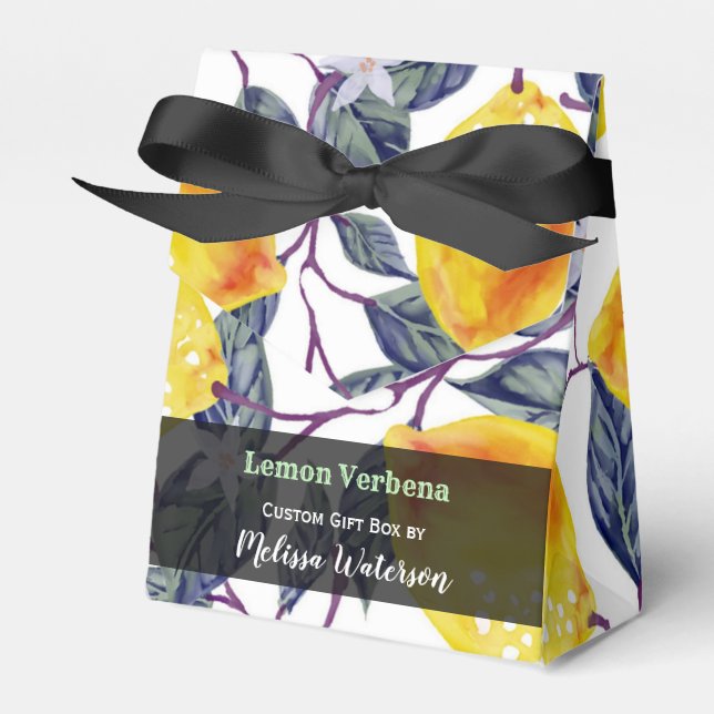 Custom Lemon Greenery Product Gift Box | Packaging (Front Side)