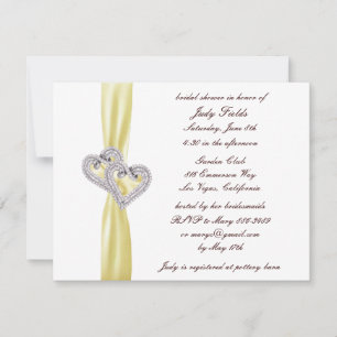 Custom Lemon Hearts Bridal Shower Invitation