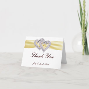 Custom Lemon Hearts Thank You Card