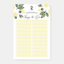 Custom Lemon To Do List Post-it Notes