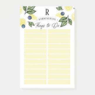 Custom Lemon To Do List  Post-it Notes