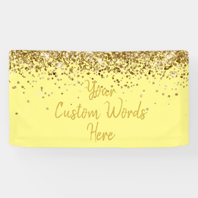 Custom Lemon Yellow Birthday Party Photo Booth Banner (Horizontal)