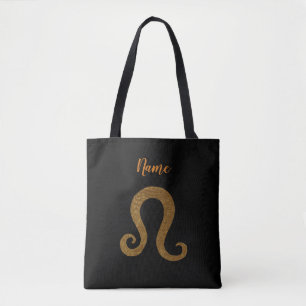 Custom Leo Zodiac Astrology Sign Personalised Tote Bag